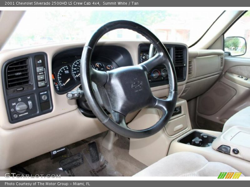Summit White / Tan 2001 Chevrolet Silverado 2500HD LS Crew Cab 4x4