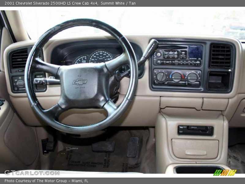 Summit White / Tan 2001 Chevrolet Silverado 2500HD LS Crew Cab 4x4