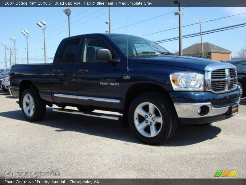 Patriot Blue Pearl / Medium Slate Gray 2007 Dodge Ram 1500 ST Quad Cab 4x4