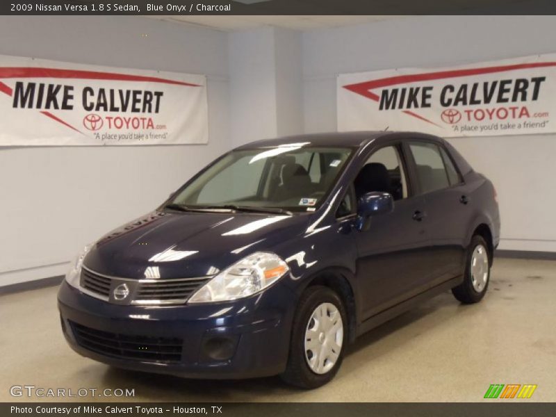 Blue Onyx / Charcoal 2009 Nissan Versa 1.8 S Sedan