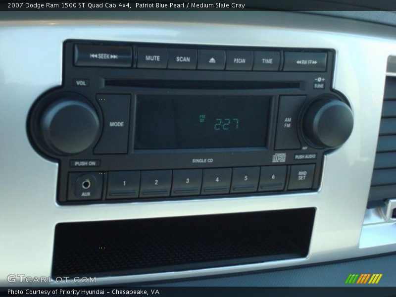 Patriot Blue Pearl / Medium Slate Gray 2007 Dodge Ram 1500 ST Quad Cab 4x4