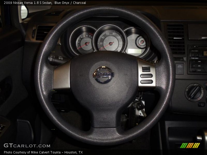 Blue Onyx / Charcoal 2009 Nissan Versa 1.8 S Sedan