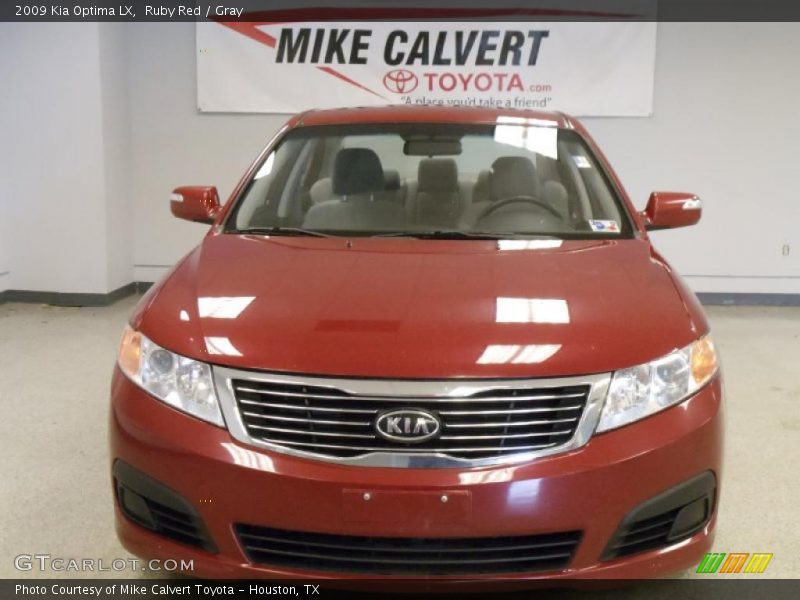 Ruby Red / Gray 2009 Kia Optima LX