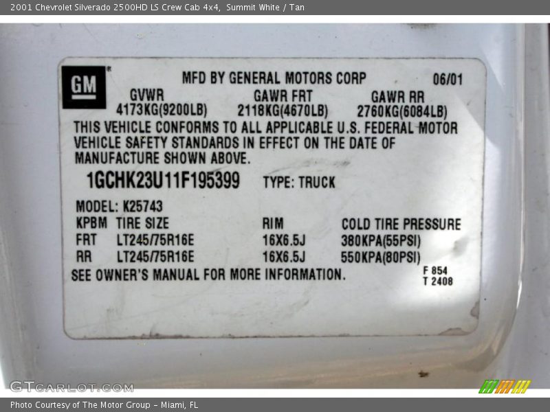 Summit White / Tan 2001 Chevrolet Silverado 2500HD LS Crew Cab 4x4