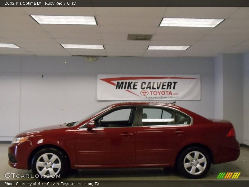Ruby Red / Gray 2009 Kia Optima LX