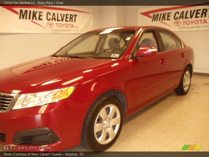 Ruby Red / Gray 2009 Kia Optima LX