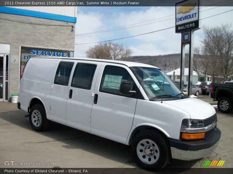 Summit White / Medium Pewter 2011 Chevrolet Express 1500 AWD Cargo Van