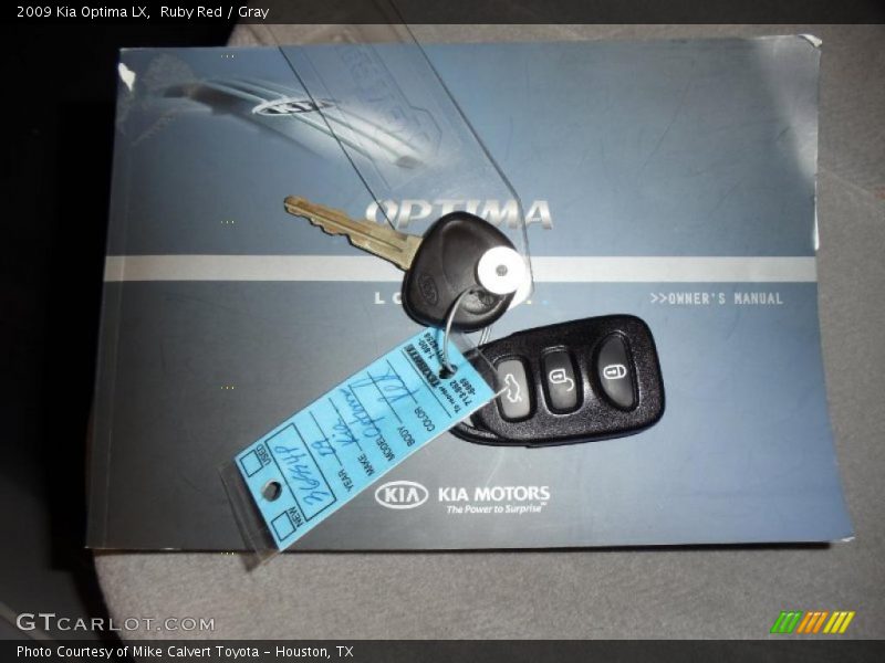 Ruby Red / Gray 2009 Kia Optima LX