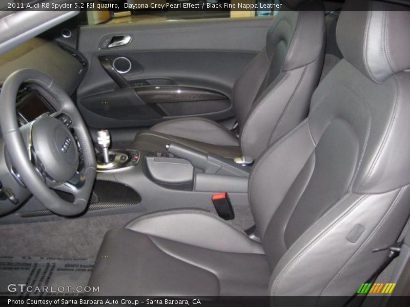  2011 R8 Spyder 5.2 FSI quattro Black Fine Nappa Leather Interior