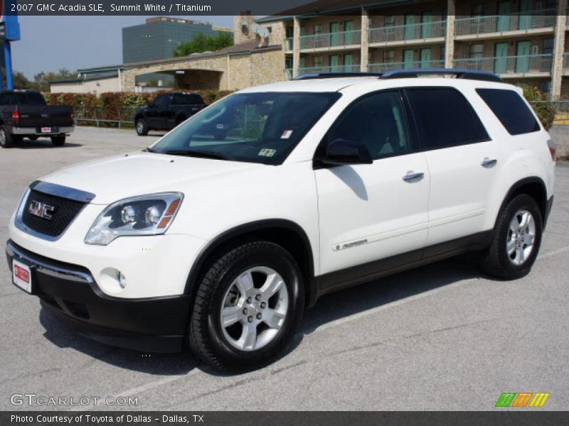 Summit White / Titanium 2007 GMC Acadia SLE