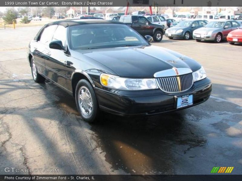Ebony Black / Deep Charcoal 1999 Lincoln Town Car Cartier