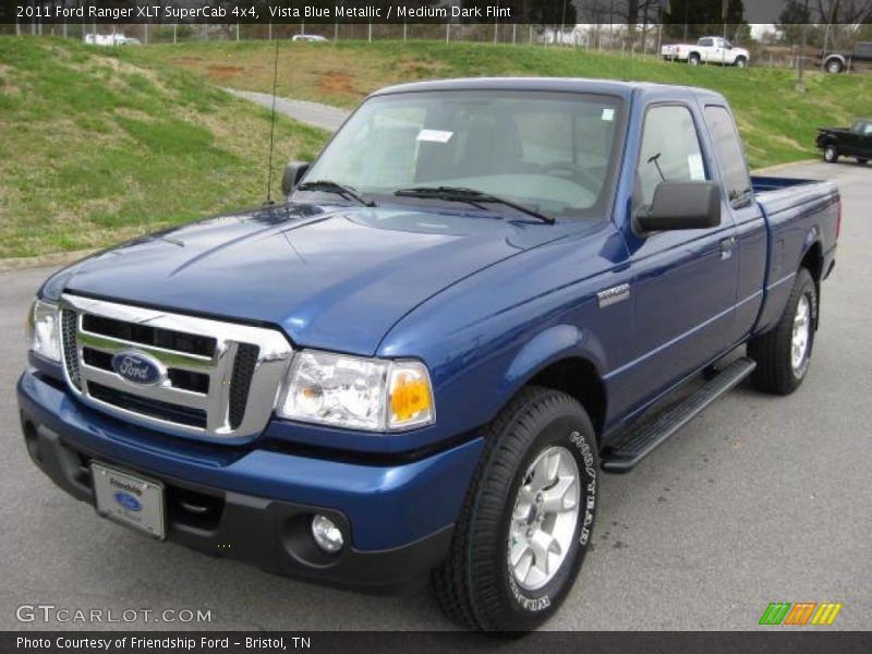 Vista Blue Metallic / Medium Dark Flint 2011 Ford Ranger XLT SuperCab 4x4