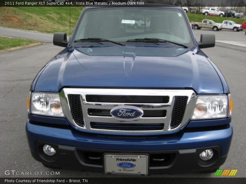 Vista Blue Metallic / Medium Dark Flint 2011 Ford Ranger XLT SuperCab 4x4