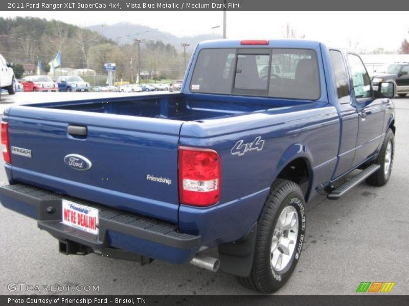 Vista Blue Metallic / Medium Dark Flint 2011 Ford Ranger XLT SuperCab 4x4