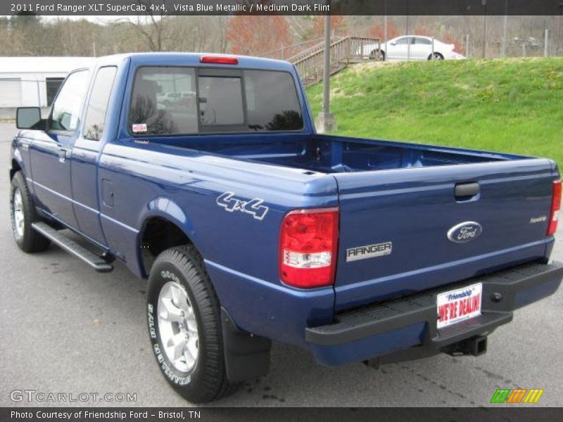 Vista Blue Metallic / Medium Dark Flint 2011 Ford Ranger XLT SuperCab 4x4