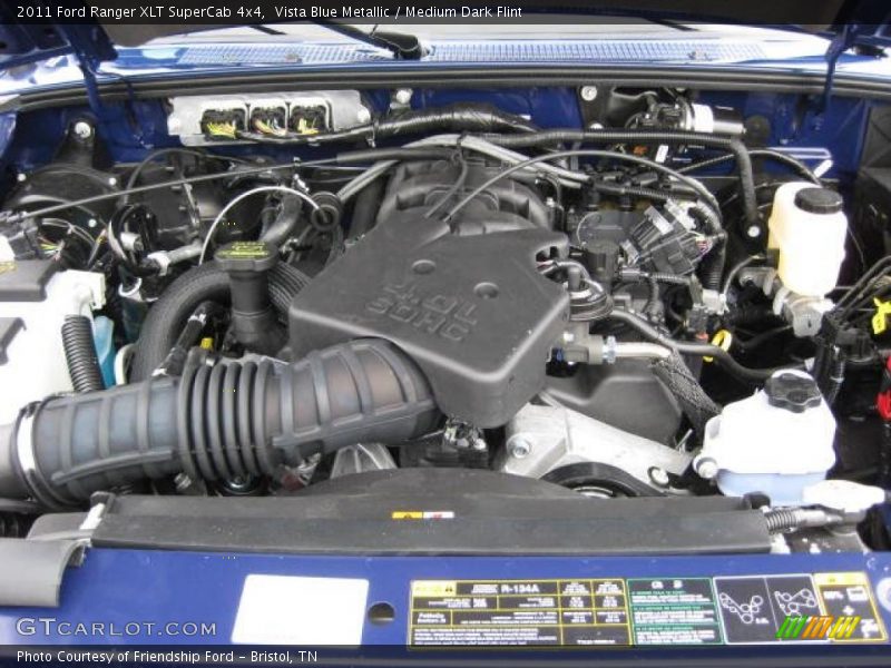 Vista Blue Metallic / Medium Dark Flint 2011 Ford Ranger XLT SuperCab 4x4
