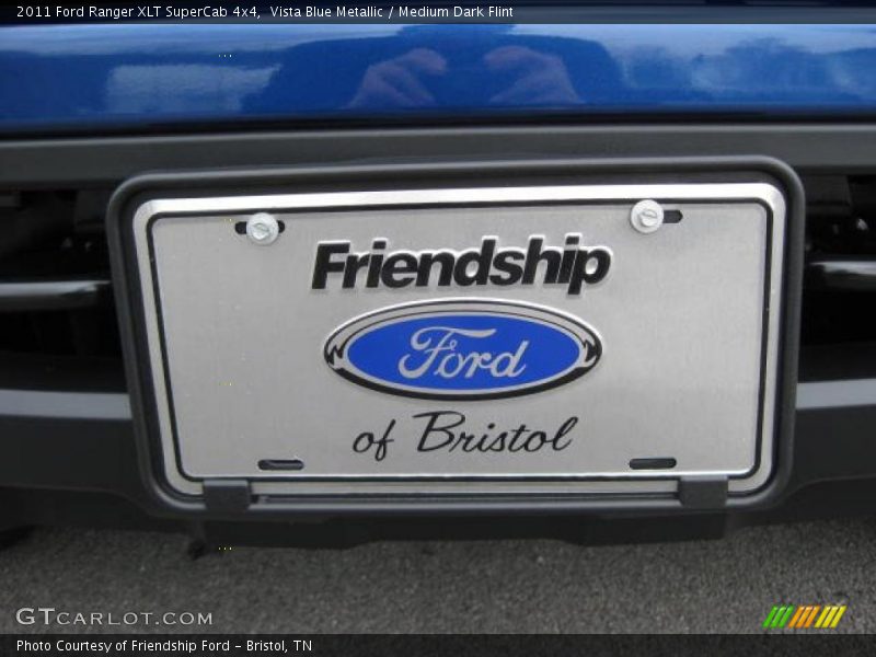 Vista Blue Metallic / Medium Dark Flint 2011 Ford Ranger XLT SuperCab 4x4