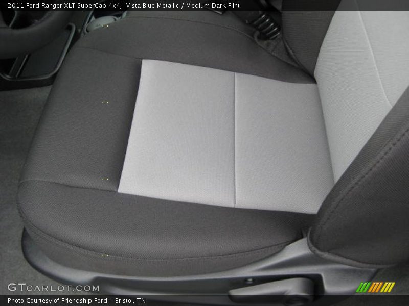 Vista Blue Metallic / Medium Dark Flint 2011 Ford Ranger XLT SuperCab 4x4