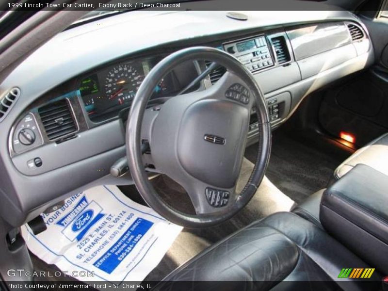 Ebony Black / Deep Charcoal 1999 Lincoln Town Car Cartier
