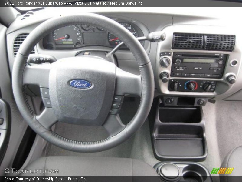 Vista Blue Metallic / Medium Dark Flint 2011 Ford Ranger XLT SuperCab 4x4