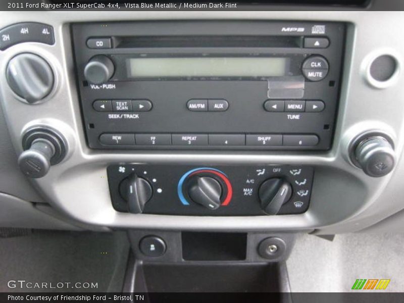 Vista Blue Metallic / Medium Dark Flint 2011 Ford Ranger XLT SuperCab 4x4