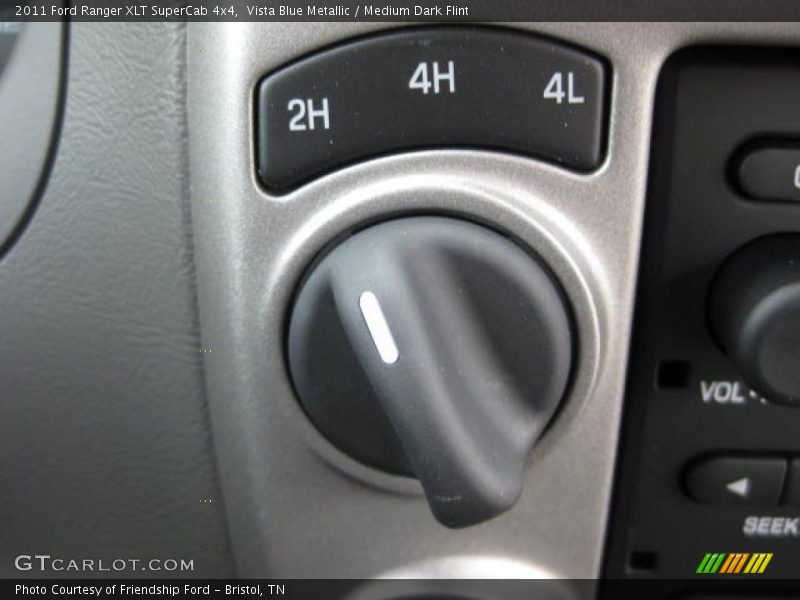 Vista Blue Metallic / Medium Dark Flint 2011 Ford Ranger XLT SuperCab 4x4