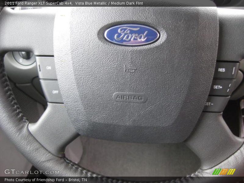 Vista Blue Metallic / Medium Dark Flint 2011 Ford Ranger XLT SuperCab 4x4