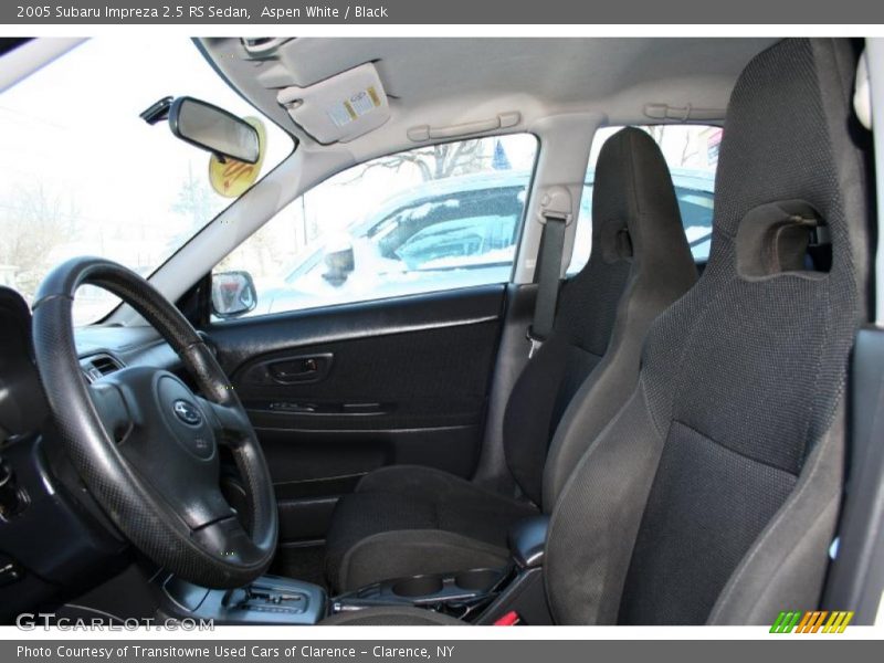 Aspen White / Black 2005 Subaru Impreza 2.5 RS Sedan