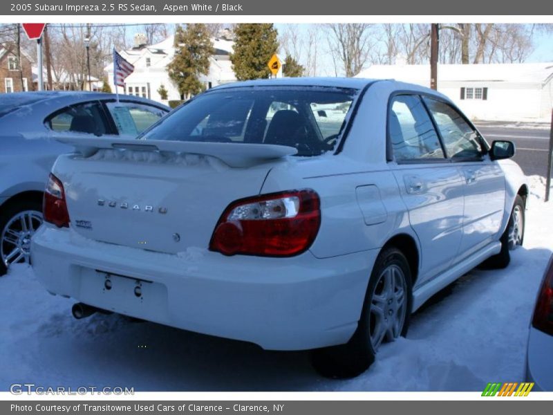 Aspen White / Black 2005 Subaru Impreza 2.5 RS Sedan