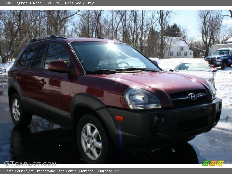 Mesa Red / Gray 2005 Hyundai Tucson LX V6 4WD