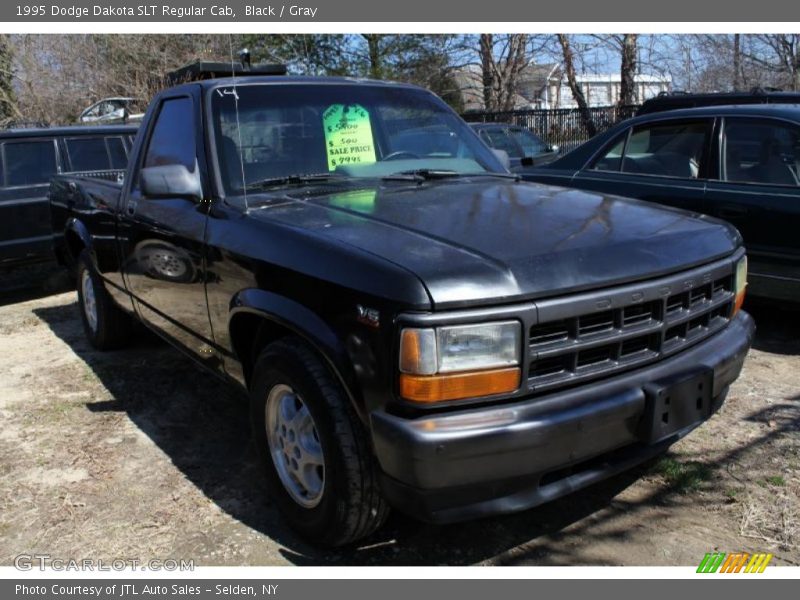 Black / Gray 1995 Dodge Dakota SLT Regular Cab