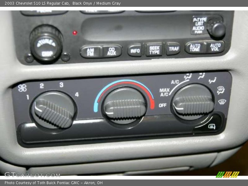 Controls of 2003 S10 LS Regular Cab