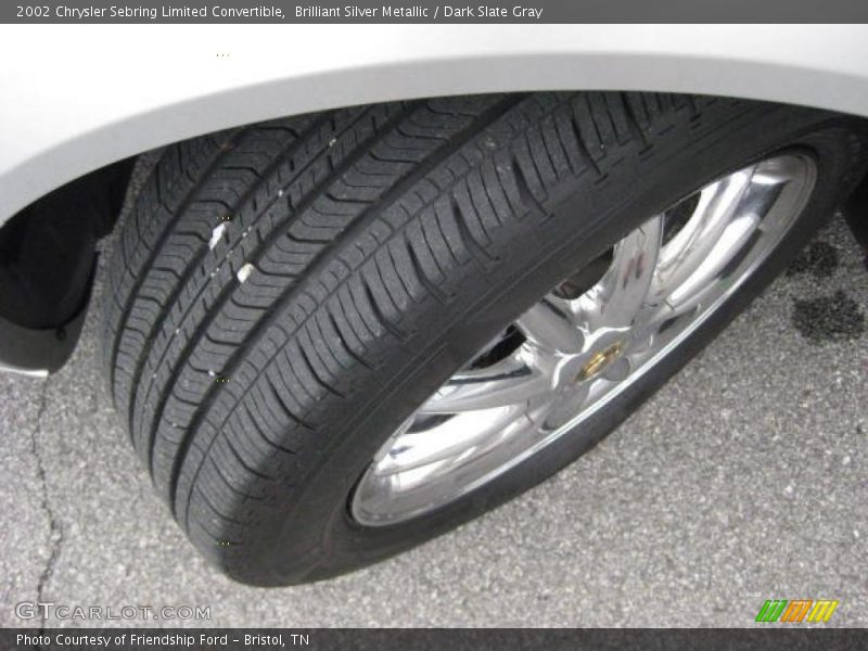 Brilliant Silver Metallic / Dark Slate Gray 2002 Chrysler Sebring Limited Convertible