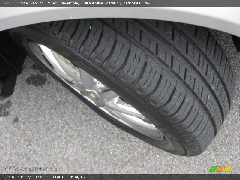 Brilliant Silver Metallic / Dark Slate Gray 2002 Chrysler Sebring Limited Convertible