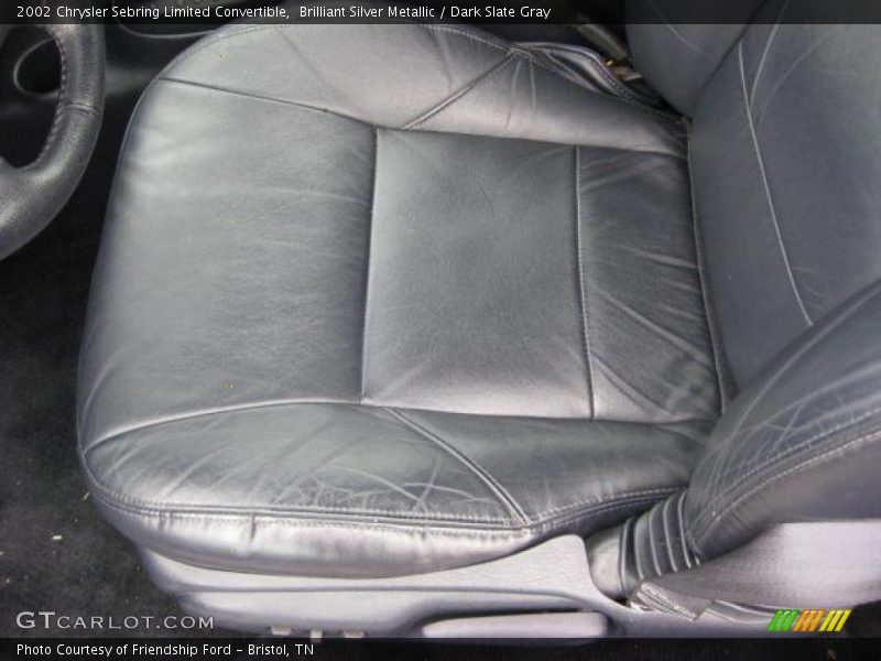 Brilliant Silver Metallic / Dark Slate Gray 2002 Chrysler Sebring Limited Convertible