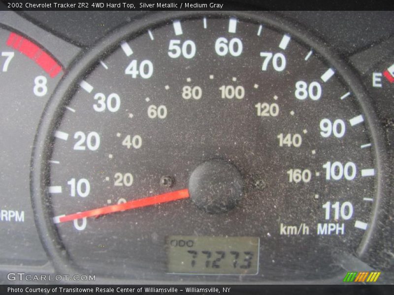 Silver Metallic / Medium Gray 2002 Chevrolet Tracker ZR2 4WD Hard Top