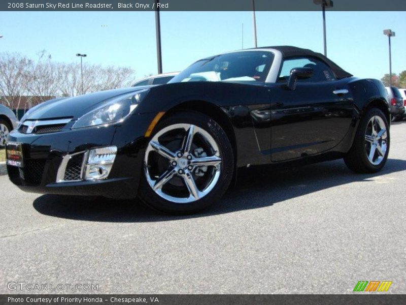 Front 3/4 View of 2008 Sky Red Line Roadster