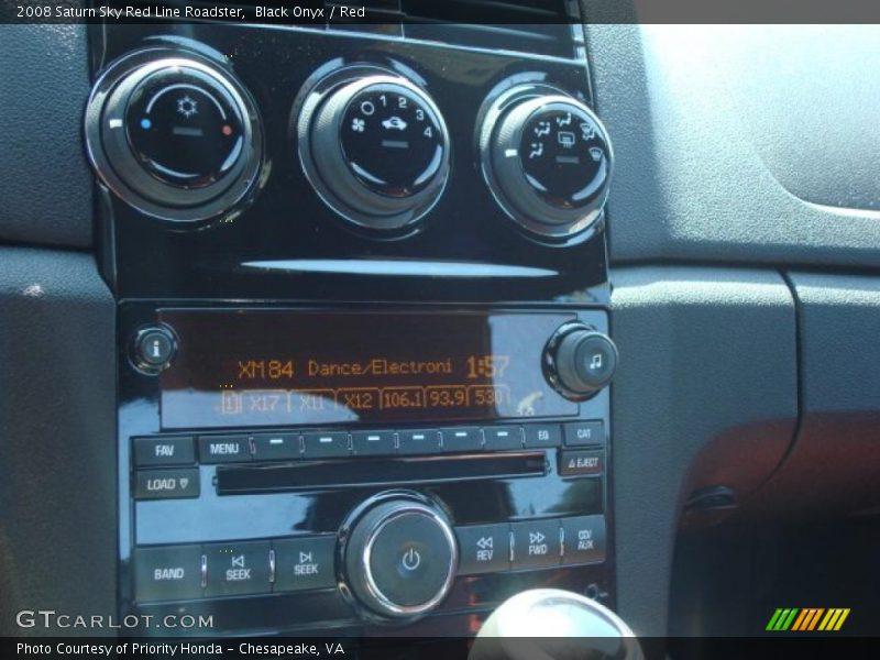 Controls of 2008 Sky Red Line Roadster