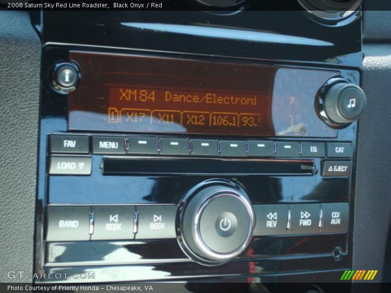 Controls of 2008 Sky Red Line Roadster