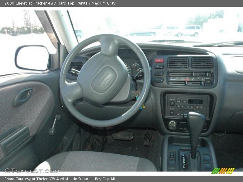 White / Medium Gray 2000 Chevrolet Tracker 4WD Hard Top