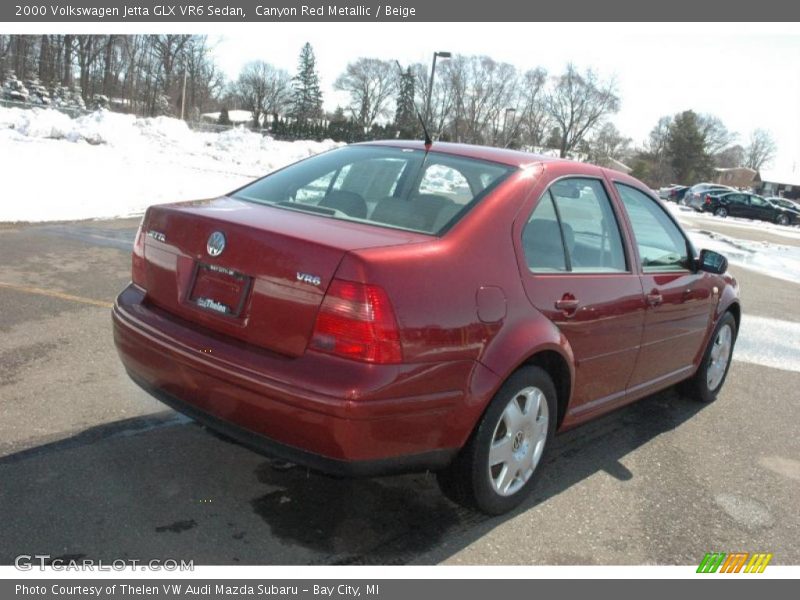 Canyon Red Metallic / Beige 2000 Volkswagen Jetta GLX VR6 Sedan