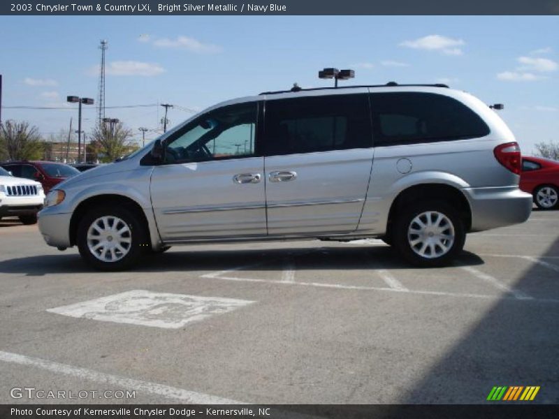 Bright Silver Metallic / Navy Blue 2003 Chrysler Town & Country LXi