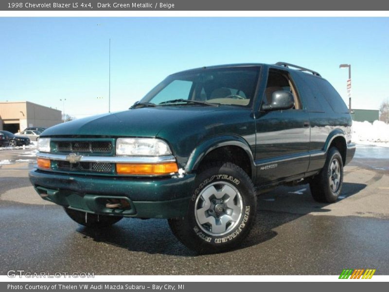 Dark Green Metallic / Beige 1998 Chevrolet Blazer LS 4x4