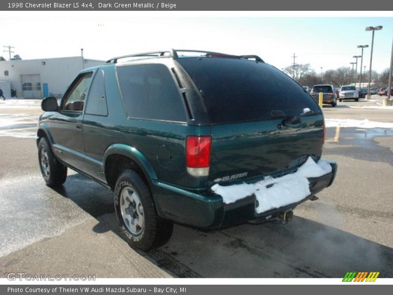 Dark Green Metallic / Beige 1998 Chevrolet Blazer LS 4x4