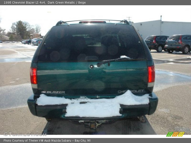 Dark Green Metallic / Beige 1998 Chevrolet Blazer LS 4x4