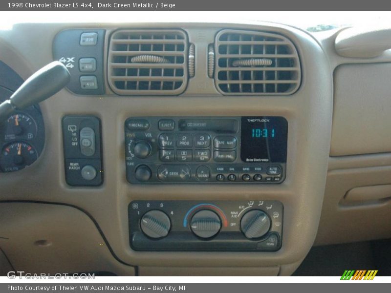 Dark Green Metallic / Beige 1998 Chevrolet Blazer LS 4x4