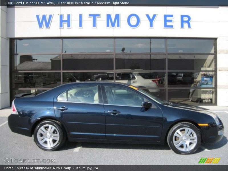 Dark Blue Ink Metallic / Medium Light Stone 2008 Ford Fusion SEL V6 AWD