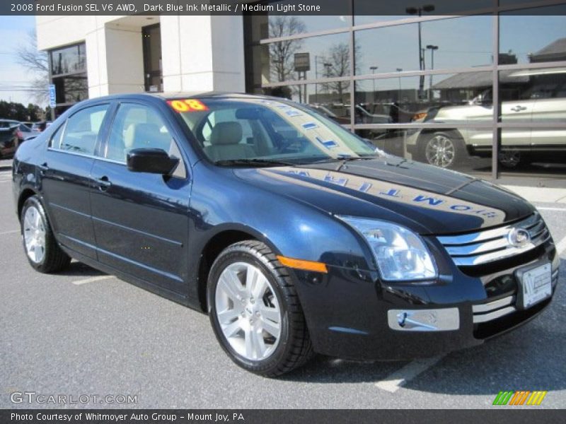 Dark Blue Ink Metallic / Medium Light Stone 2008 Ford Fusion SEL V6 AWD