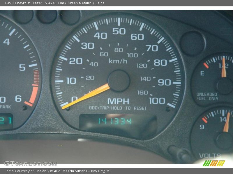 Dark Green Metallic / Beige 1998 Chevrolet Blazer LS 4x4