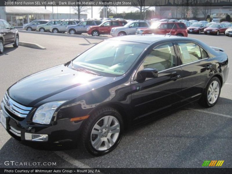 Dark Blue Ink Metallic / Medium Light Stone 2008 Ford Fusion SEL V6 AWD